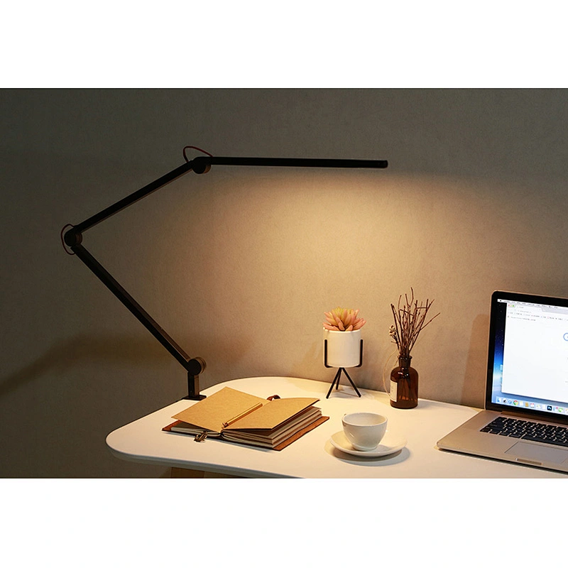 Swing arm LED desk lamp clip base reading eye protection room desk touch light small desk lamp