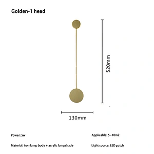 Manufacturer direct selling 19w bedroom wrought iron simple LED wall lamp indoor bedside modern hotel aisle led wall lamp