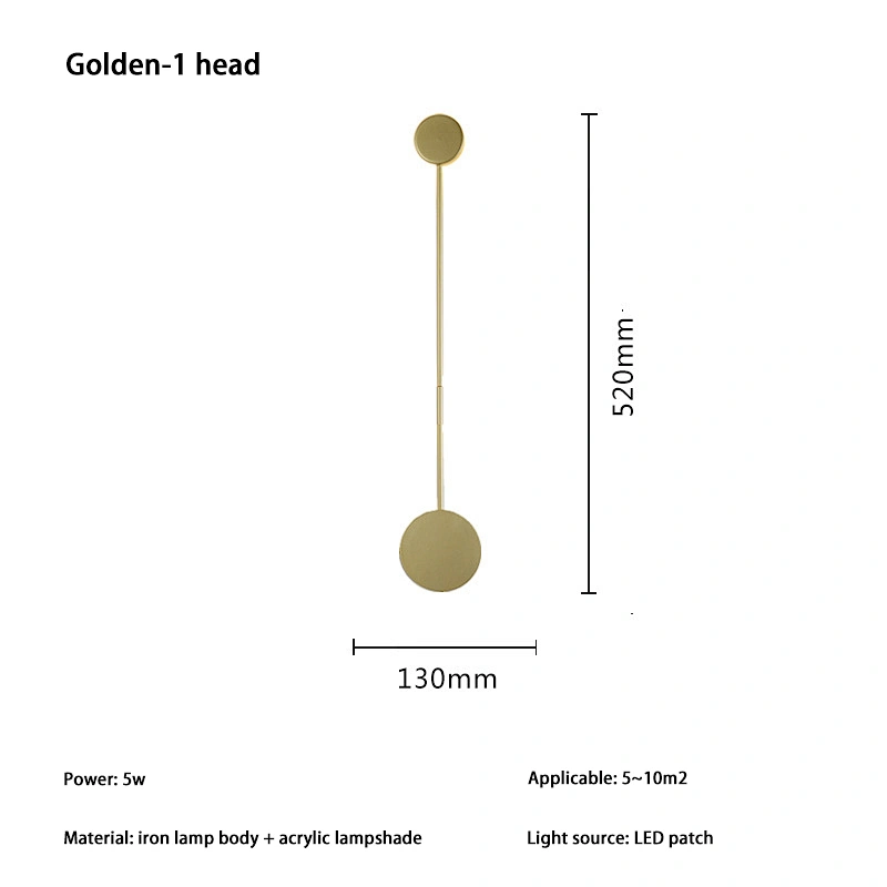 Manufacturer direct selling 19w bedroom wrought iron simple LED wall lamp indoor bedside modern hotel aisle led wall lamp