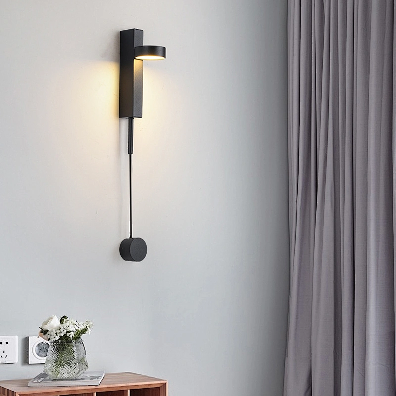 Nordic interior decorative lamp modern minimalist LED creative wall lamp design rotatable dimming bedroom led wall lamp