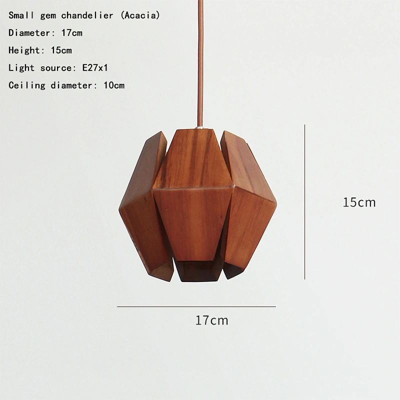modern wooden restaurant small chandelier luxury retro lighting lighting hotel creative LED chandelier