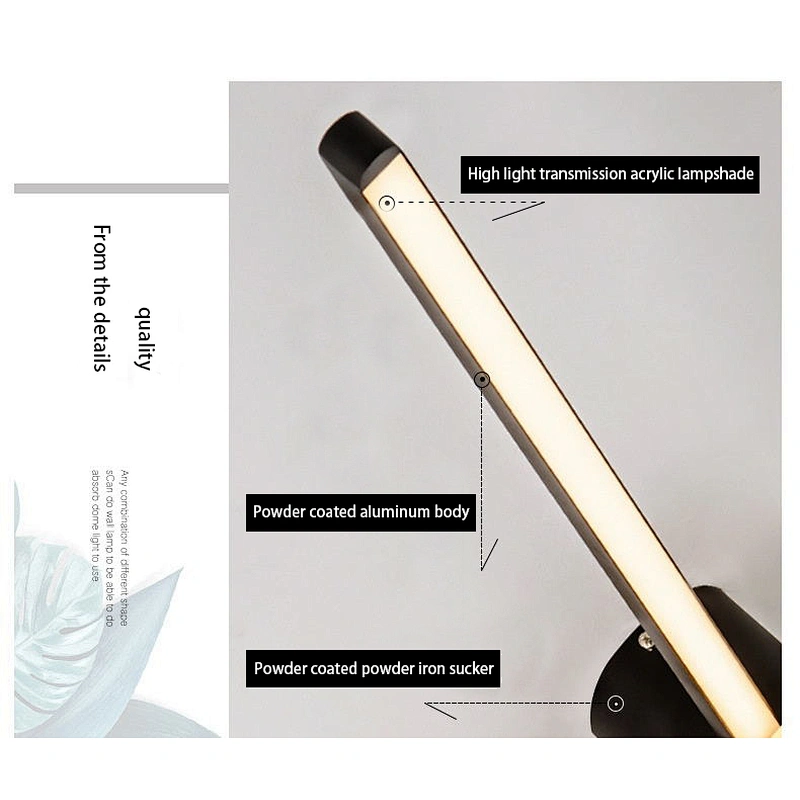 OEM Factory led light indoor power outlet hotel bedside wall lamp with manufacturer price