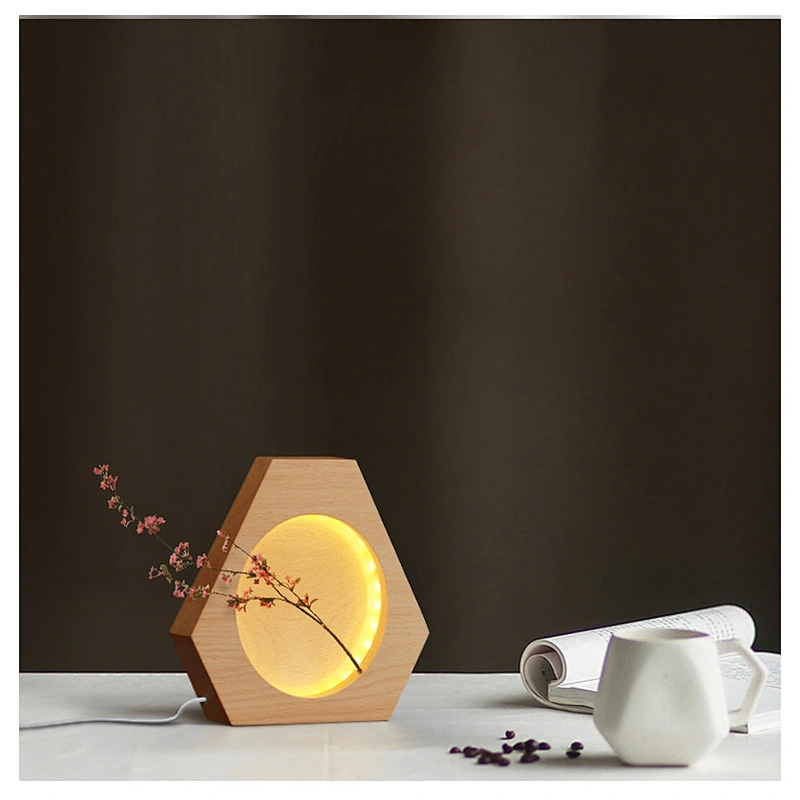 Indoor touch switch USB port desk lamp bedroom wooden desk eye protection desk led lamp