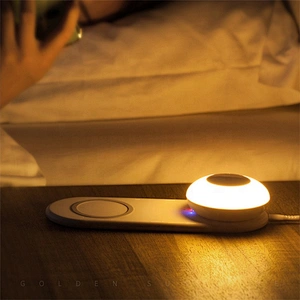 Hot-selling product 2 in 1 mobile phone wireless charger LED night light