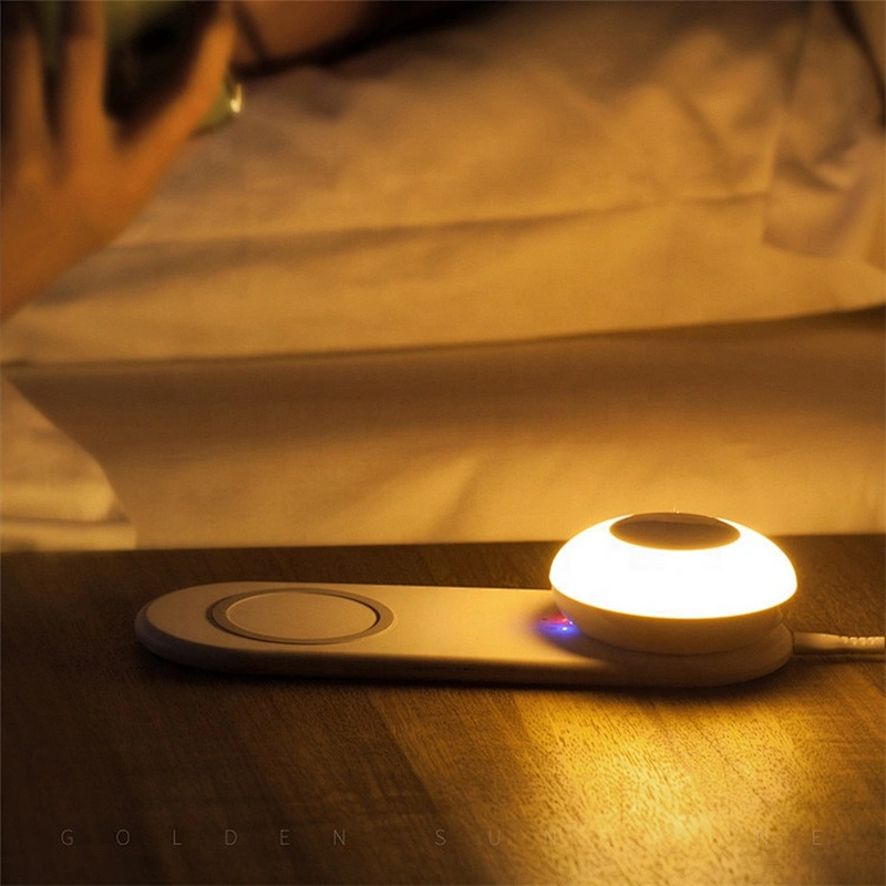 Hot-selling product 2 in 1 mobile phone wireless charger LED night light