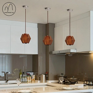 modern wooden restaurant small chandelier luxury retro lighting lighting hotel creative LED chandelier