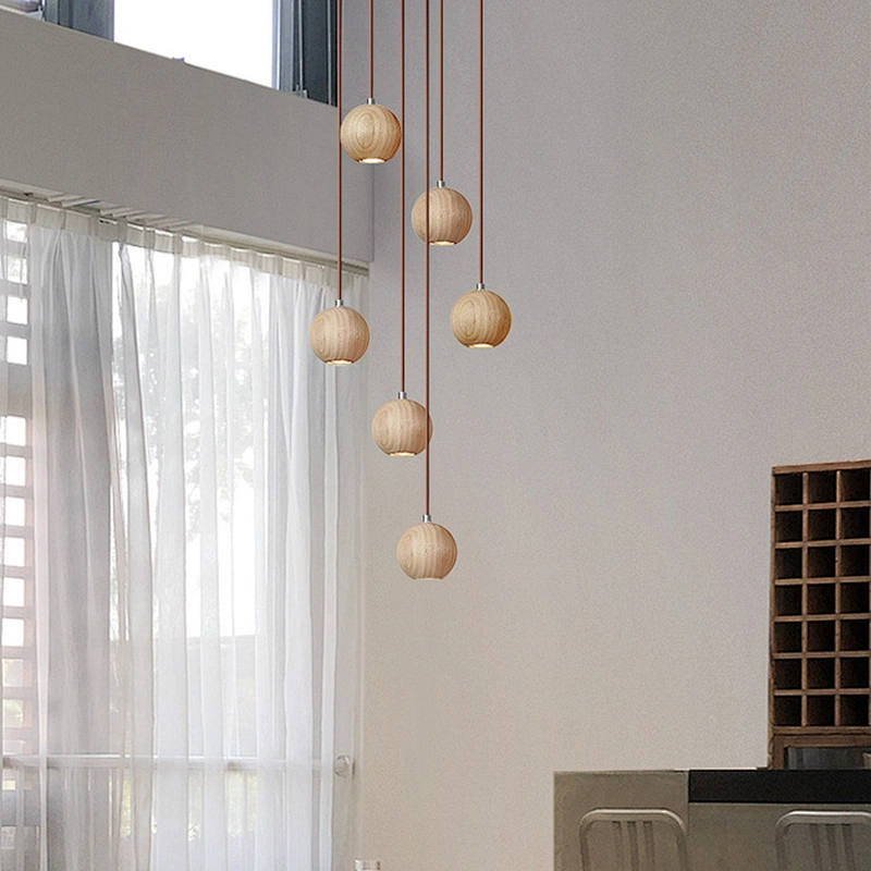 Modern ceiling chandelier luxury pendant light lighting wooden art lamp chandelier lamp hotel led chandelier