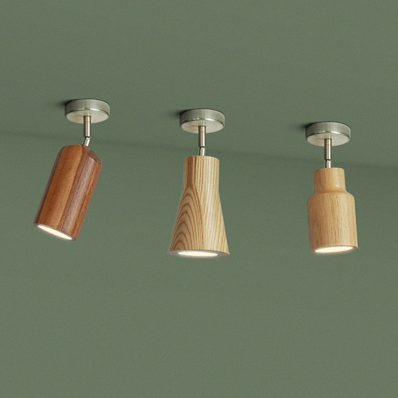 Modern wooden indoor 6w led home spotlight ceiling gu10 bar wall spotlight led spotlight