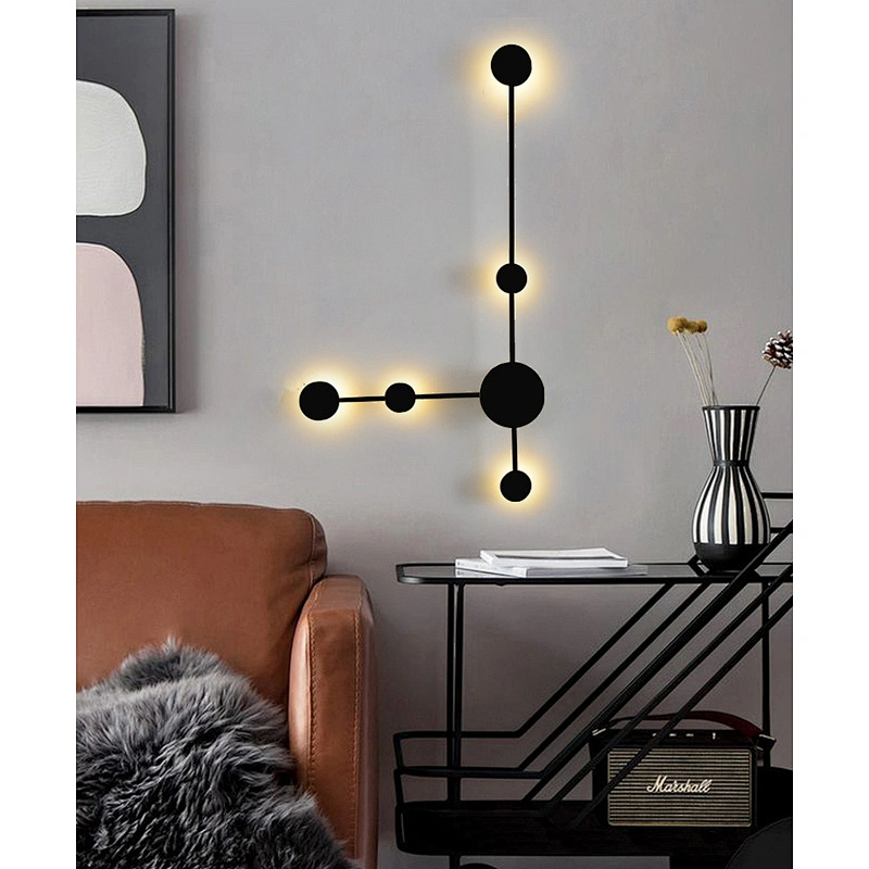 Manufacturer direct selling 19w bedroom wrought iron simple LED wall lamp indoor bedside modern hotel aisle led wall lamp