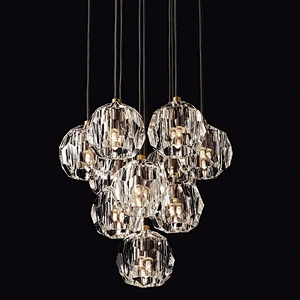 Newest design living room ceiling lamp lighting creative LED modern crystal chandelier
