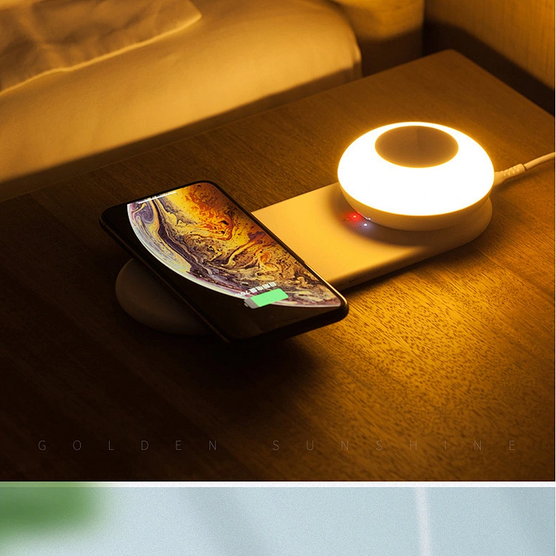 Hot-selling product 2 in 1 mobile phone wireless charger LED night light