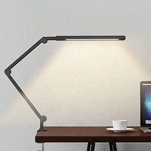 Swing arm LED desk lamp clip base reading eye protection room desk touch light small desk lamp