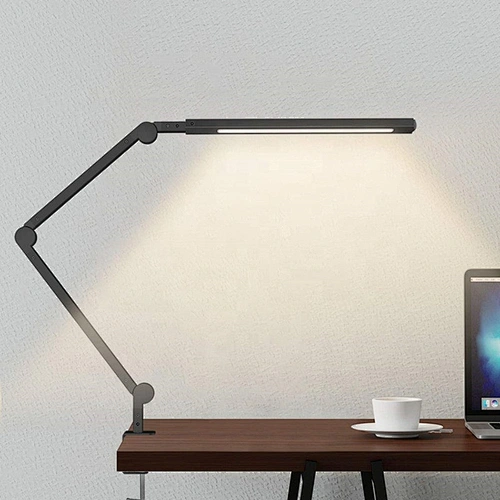 Swing arm LED desk lamp clip base reading eye protection room desk touch light small desk lamp