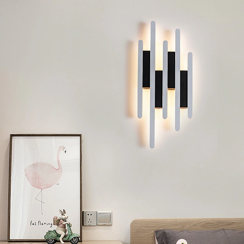Nordic mount led wall lamp modern12W modern black minimalist wall lamp hotel luxury living room dual-purpose indoor lamp wall