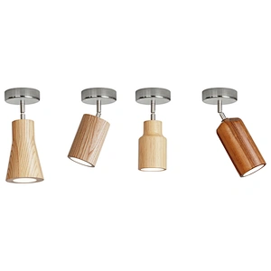 Modern wooden indoor 6w led home spotlight ceiling gu10 bar wall spotlight led spotlight