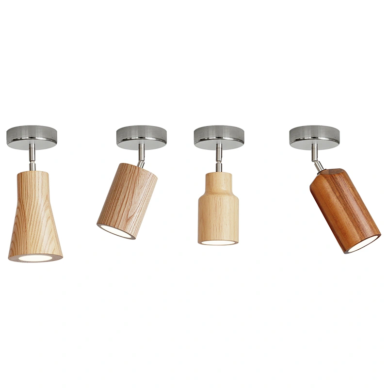 Modern wooden indoor 6w led home spotlight ceiling gu10 bar wall spotlight led spotlight