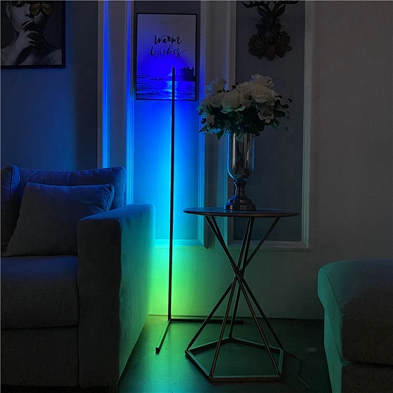 Direct selling unique modern dimmable standing minimalist RGB LED floor lamp