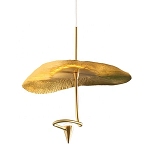 Modern living room art luxury chandelier lighting lighting large chandelier golden Nordic lotus leaf led chandelier