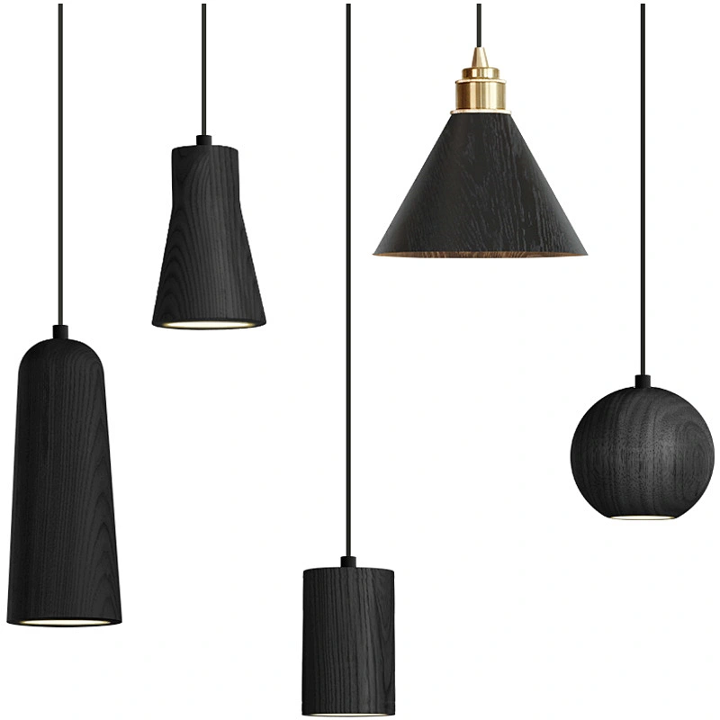 Modern staircase chandelier black pendant led lights luxury high quality led chandelier