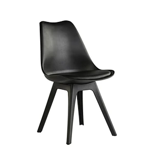 Factory manufacturing best price colorful dining plastic indoor leisure chair with cushion for dining room