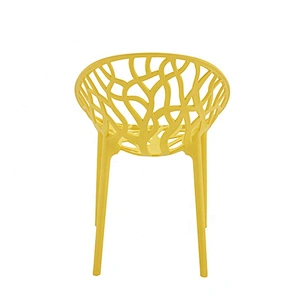 Hollow design multi-colored  dining pp modern chair