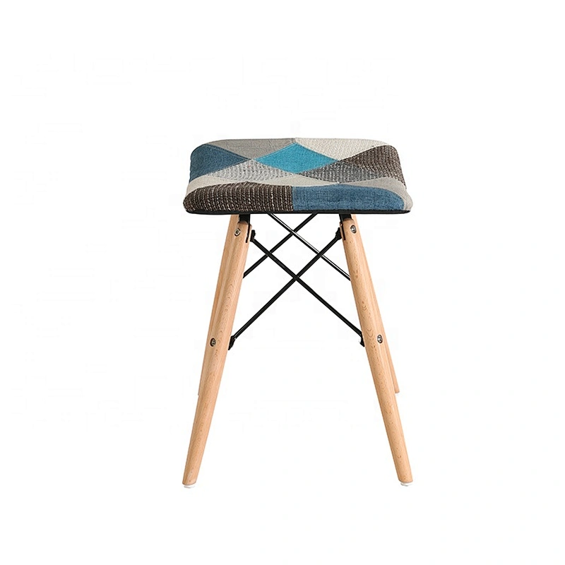 Modern style bedroom dining fabric seat foot rest stool