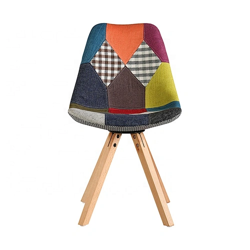 Wholesale modern wooden legs restaurant dining cover fabric chair