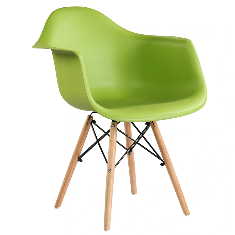 Wholesale Cheap Price Plastic Seat With Wooden Leg Plastic Chair