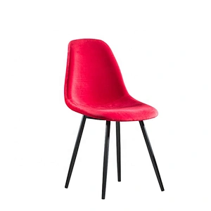 Fabric seat dining room furniture powder coated chair leg metal