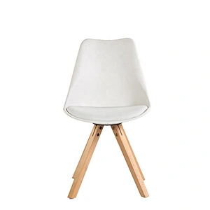 No armrest leather cushion dining Plastic Tulip chair