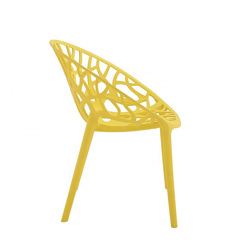 Hollow design multi-colored  dining pp modern chair