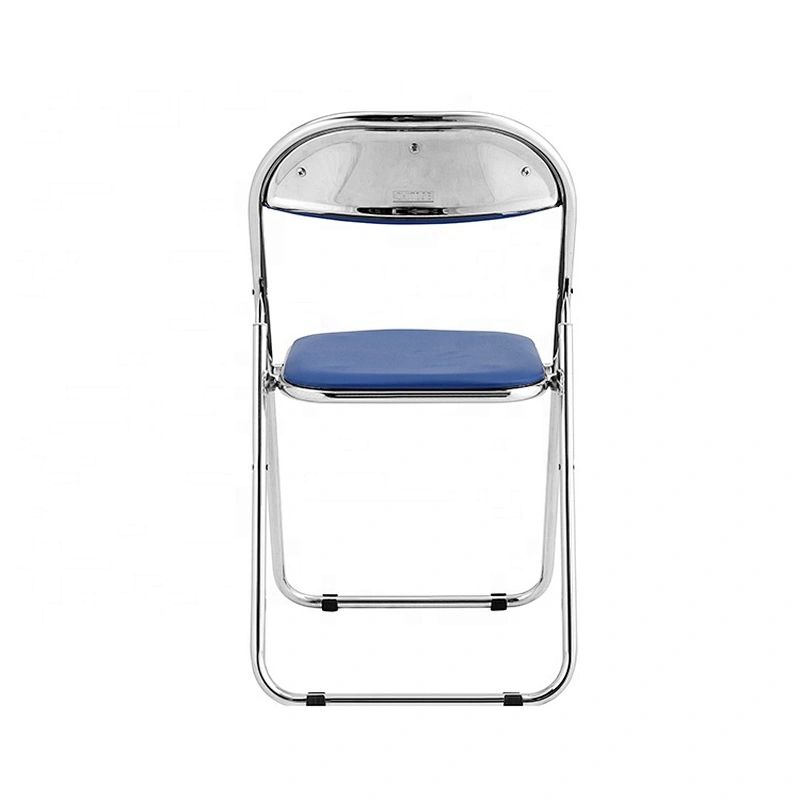 Training room school PU leather sponge seat folding chair metal