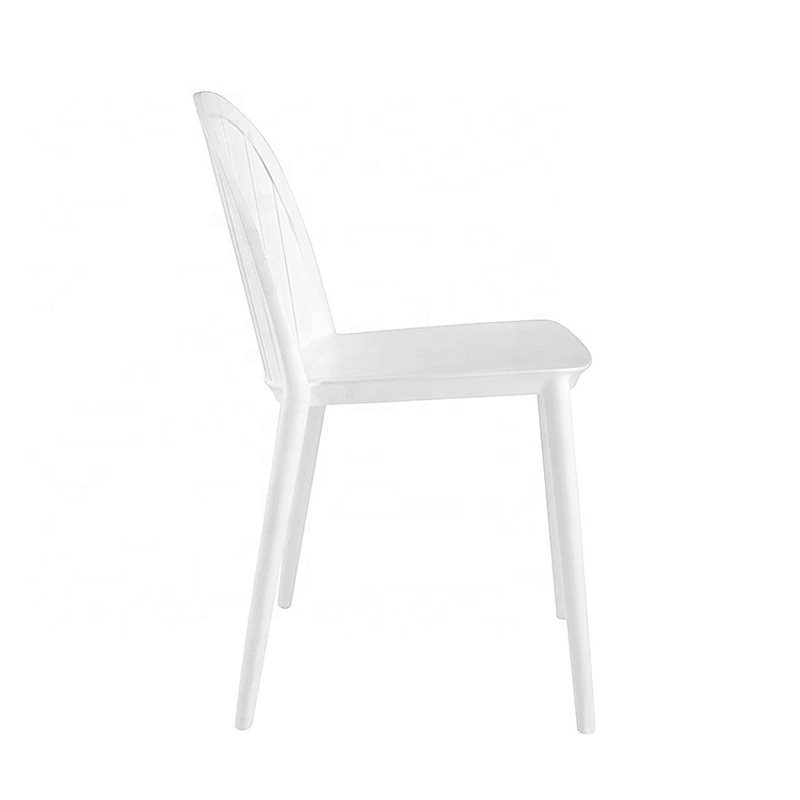 New style modern stackable dining white plastic chair price