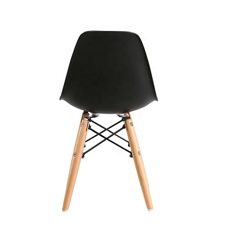 Wholesale high back PP dining room wooden leg plastic chair