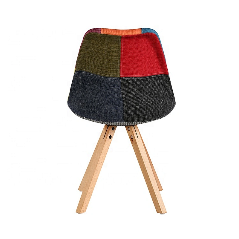 Wholesale modern wooden legs restaurant dining cover fabric chair