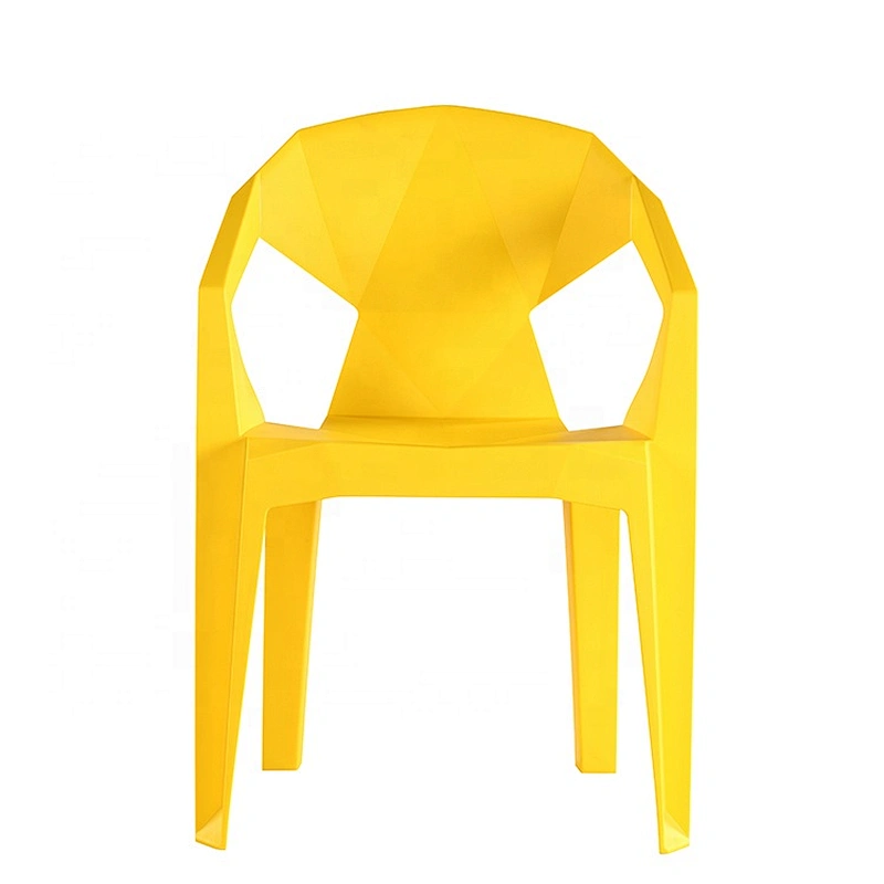 Modern style armrest stackable pp plastic dining chair