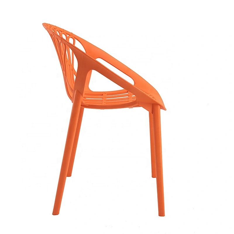 Leisure home dining restaurant furniture PP plastic stackable chair