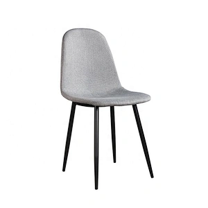 Modern stackable metal frame upholstered dining chair