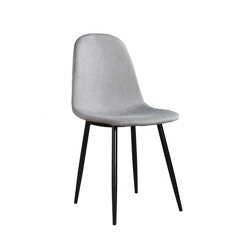 Modern stackable metal frame upholstered dining chair