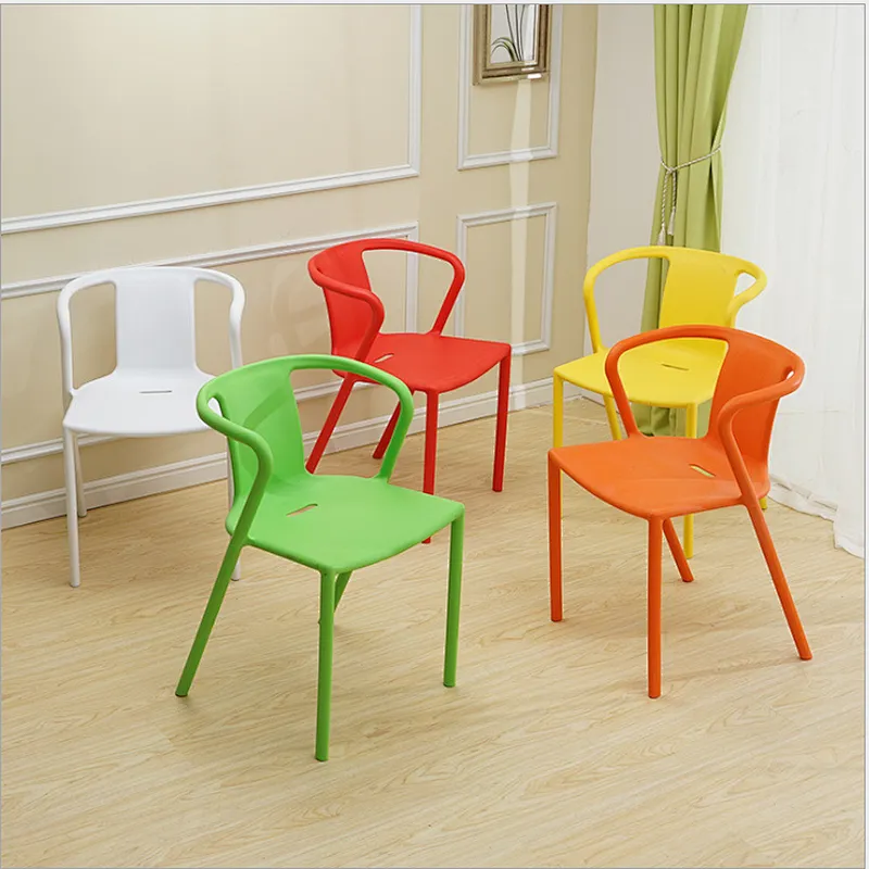 Factory price stable PP chair with armrest simple design dining chairs for Dining room living room restaurant
