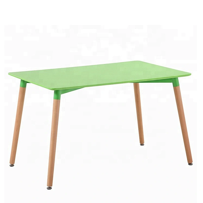 Rectangle MDF promotion solid rustic wooden dining table