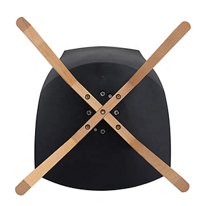 Modern Button Designed Pu Leather High Padded Wooden Barstool