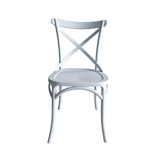 Wholesale stackable plastic cross back chiavari chair