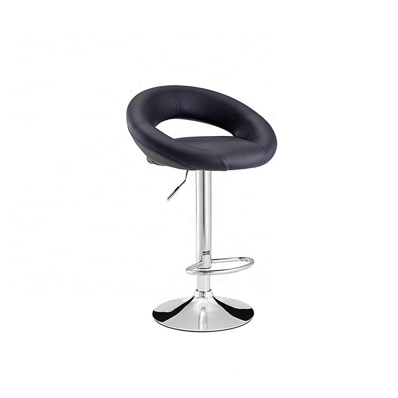 PU seat modern style adjustable leather swivel grey barstool