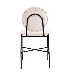 White design fabric seat restaurant cafe bistro dining chair