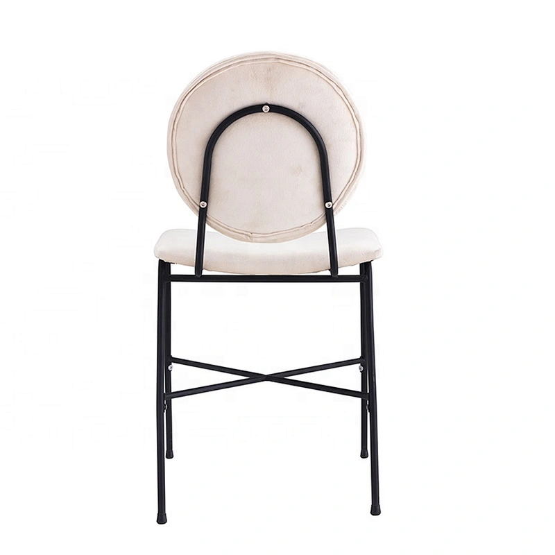 White design fabric seat restaurant cafe bistro dining chair