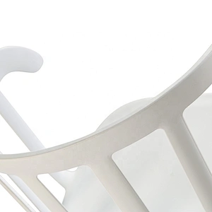 Outdoor stackable home furniture leisure dining plastic chair white