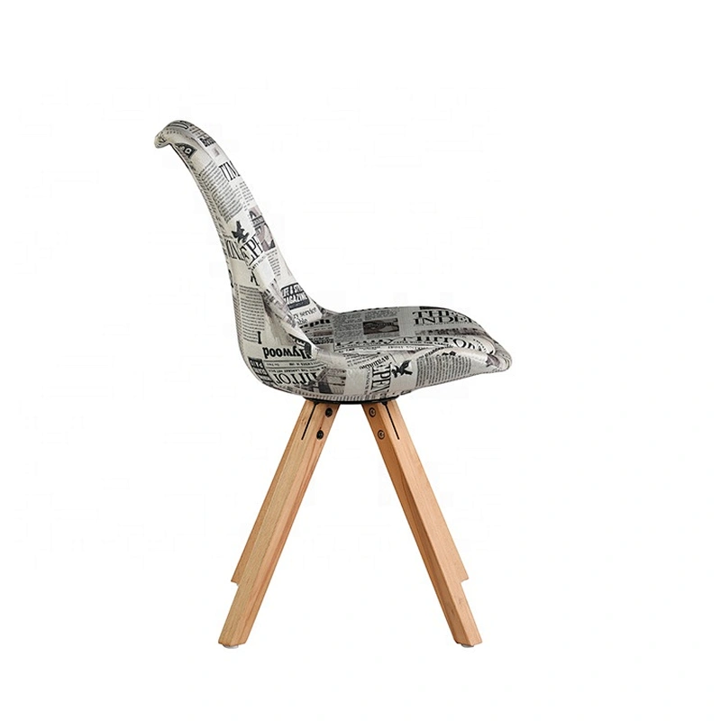 Modern dining room chair furniture wooden legs with fabric cushion
