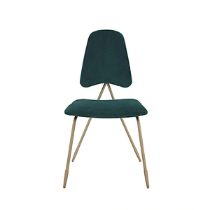 Luxury upholstered dining bar chair with metal legs