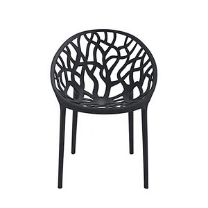 Leisure design white PP plastic dining chairs for home use